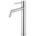 VALAZ Grifo de lavabo alto pica monomando redondo caño cromado serie Ebro