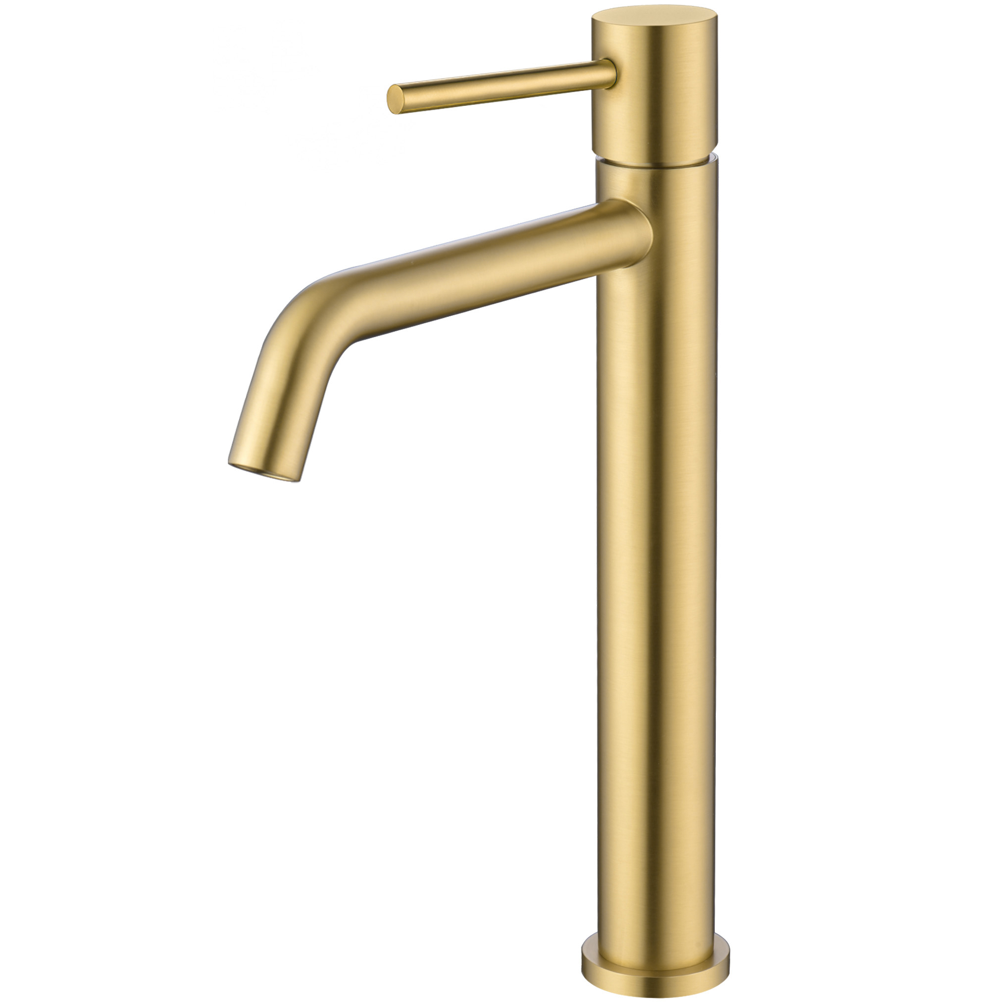 FOTO-2.jpg VALAZ Grifo de lavabo alto para pica monomando redondo caño oro mate con protección PVD - Serie Ebro - Imagen 1