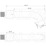 VALAZ Grifo lavabo empotrado redondo monomando dorado envejecido con caño de 15CM - Serie Guadiana - Imagen 4