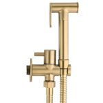VALAZ Grifo de bidet empotrado agua fria redondo 1 vía oro mate con protección PVD - Serie Guadiana - Imagen 2