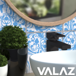 VALAZ Grifo de lavabo monomando cuadrado negro mate con maneta hueca serie Guadalete - Imagen 3