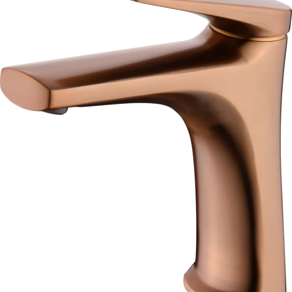 Grifo monomando lavabo oro rosado