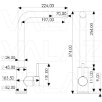 VALAZ Grifo de cocina extraíble redondo oro mate con protección PVD - Serie Amur - Imagen 2