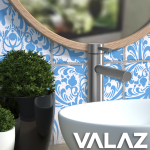 VALAZ Grifo de lavabo alto para pica monomando redondo caño acero cepillado - Serie Palancia - Imagen 3