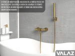 VALAZ Grifo de ducha monomando oro mate con protección PVD - Serie Palancia - Imagen 3