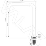 VALAZ Grifo de lavabo encastrado monomando alto para pica oro mate con protección PVD - Serie Guadalope - Imagen 3