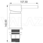 VALAZ Grifo de lavabo encastrado monomando cuello cisne oro mate con protección PVD - Serie Aragón - Imagen 3