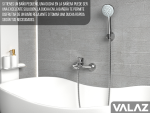 VALAZ Grifo de bañera/ducha monomando cromado serie Tera - Imagen 3