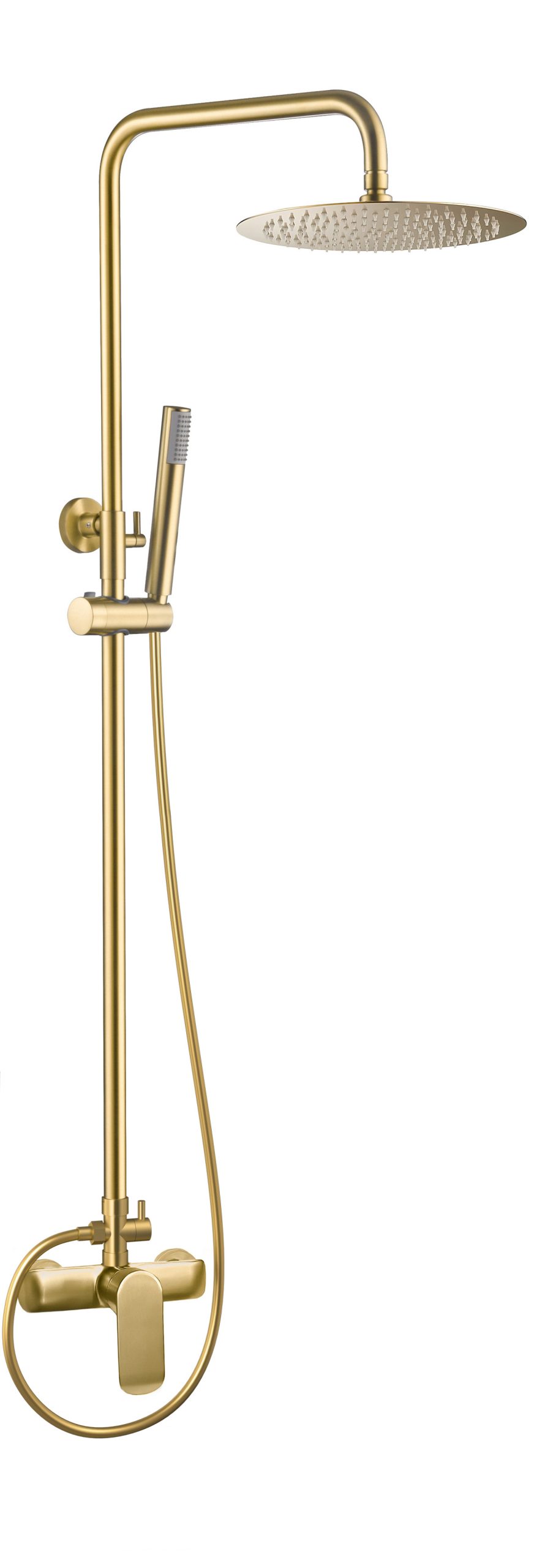 TR004-OC-2.jpg VALAZ Barra de ducha monomando redonda ajustable hasta 120CM oro mate con protección PVD - Serie Turia - 20cm - Imagen 1