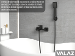 VALAZ Grifo de bañera/ducha cuadrado monomando negro mate - Serie Vinalopo - Imagen 3