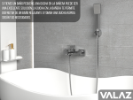 VALAZ Grifo de bañera/ducha cuadrado monomando cromado serie Vinalopo - Imagen 3