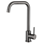 VALAZ Grifo de cocina caño en C monomando giratorio gun metal  - Serie Zancara