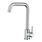 VALAZ Grifo de cocina caño en C monomando giratorio cromado serie Zancara