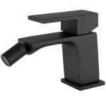 VALAZ Grifo de bidé cuadrado monomando negro mate - Serie Carrion