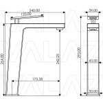 VALAZ Grifo de lavabo alto pica monomando cuadrado cromado maneta hueca serie Cabrera - Imagen 2