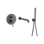 VALAZ Grifo de bañera monomando gun metal - Serie jucar