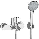 VALAZ Grifo de bañera/ducha monomando cromado serie Pisuerga