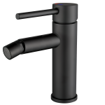 VALAZ Grifo de bidé negro mate con apertura en agua fría monomando redondo - Serie Ason