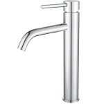 VALAZ Grifo de lavabo  alto cromado con apertura en agua fría monomando redondo serie Ason