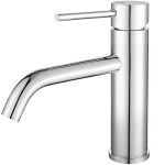 VALAZ Grifo de lavabo cromado con apertura en agua fría monomando redondo serie Ason
