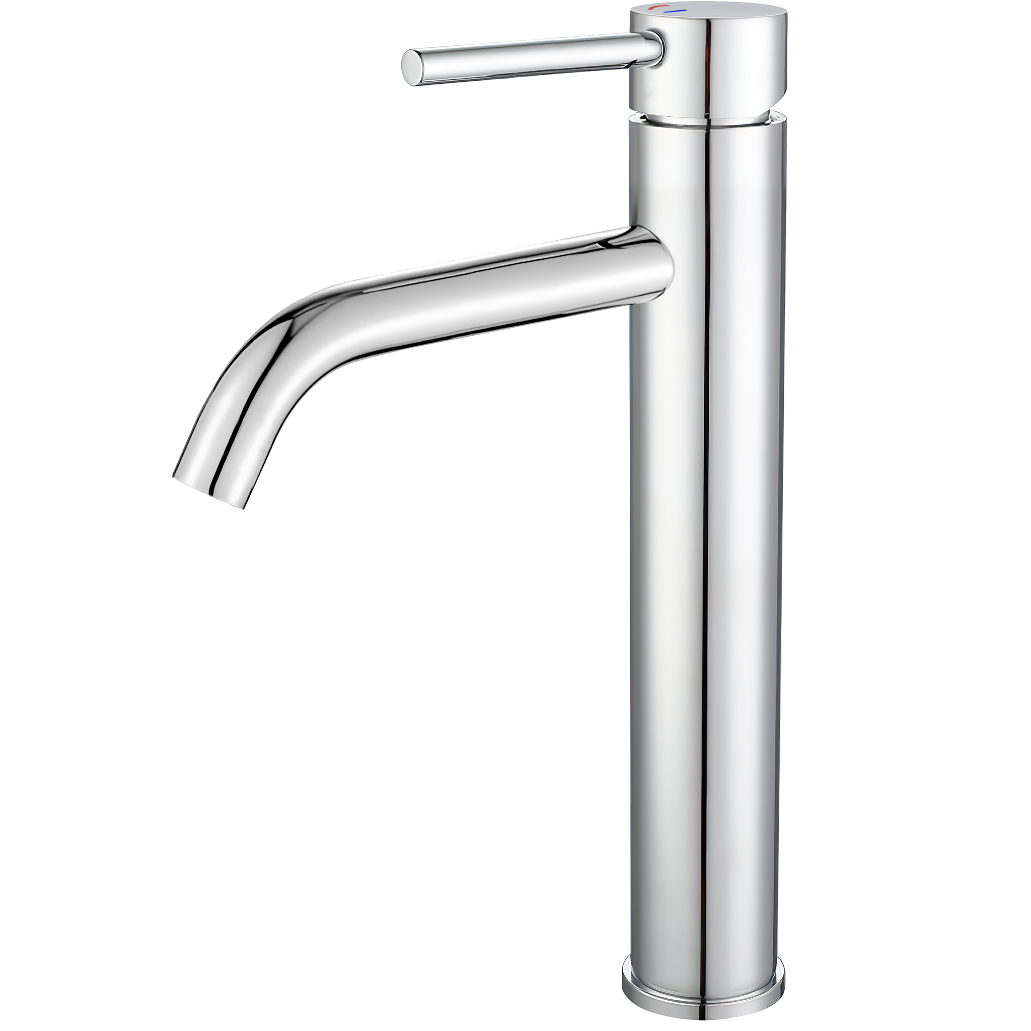 new.-2.png VALAZ Grifo de lavabo alto cromado con apertura en agua fría monomando redondo serie Ason - Imagen 1