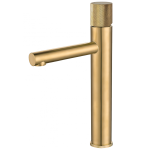 VALAZ Grifo de lavabo alto para pica monomando caño recto maneta luxury oro mate con protección PVD - Serie Bidasoa
