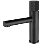 VALAZ Grifo de lavabo monomando caño recto maneta luxury negro mate - Serie Bidasoa