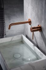 Monomando lavabo empotrado Monza oro rosa cepill Imex - Imagen 2
