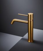 Monomando lavabo Monza oro cepillado Imex - Imagen 3