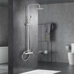 Conjunto de ducha monomando Milos blanco mate Imex - Imagen 2