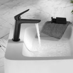 Monomando lavabo Belgica negro mate Imex - Imagen 2