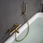 Grifo de baño/ducha termostático Line oro cepillado Imex - Imagen 2
