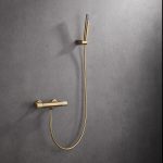 Grifo de ducha termostático  Line oro cepillado Imex - Imagen 2