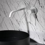 Monomando lavabo empotrado Milos blanco mate Imex - Imagen 2