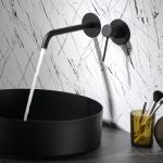 Monomando lavabo empotrado Milos negro mate Imex - Imagen 2