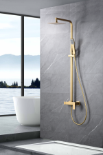 Conjunto ducha monomando Pisa oro cepillado Imex - Imagen 2