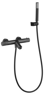 Grifo de baño/ducha termostático  Line black gum metal Imex