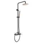 Columna de ducha Imex Milos Negro Oro Rosa