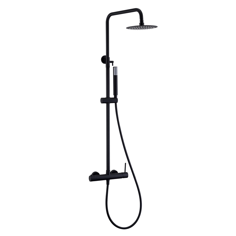 Columa de ducha monomando Monza Negro Mate Imex