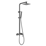 Columna de ducha monomando Suecia Negro Mate