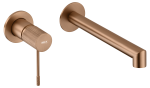 Monomando empotrado lavabo Line oro rosa cepillado Imex