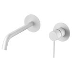 Monomando lavabo empotrado Milos blanco mate Imex