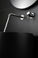 Monomando lavabo empotrado Monza níquel cepillado Imex - Imagen 3