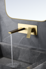 Monomando empotrado lavabo Pisa oro cepillado Imex - Imagen 2