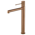 Grifo de lavabo alto Line RosaOro Imex