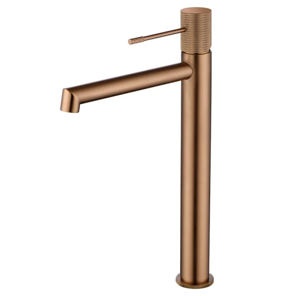 Grifo de lavabo alto Line RosaOro Imex