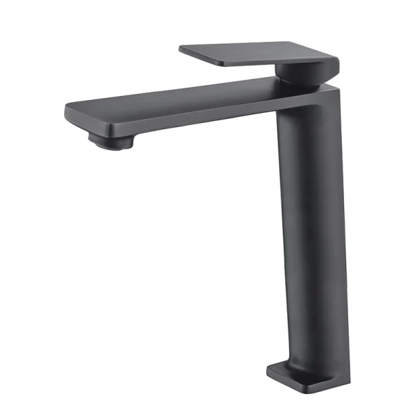 Grifo de lavabo alto Fiyi Negro