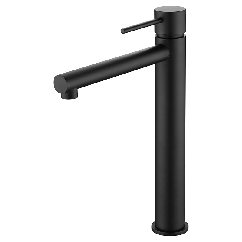 Grifo de lavabo alto Milos Negro Imex