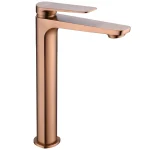 Grifo de lavabo alto Napoles Oro Rosa Imex