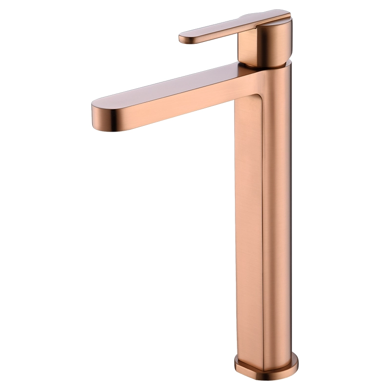 Grifo de lavabo alto Roma RosadoOro Imex